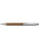 Penna a sfera in bamboo, refill blu
