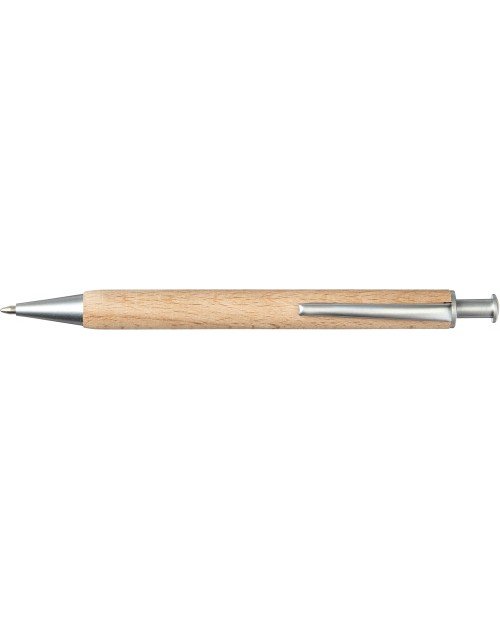 Penna a sfera in legno, refill blu