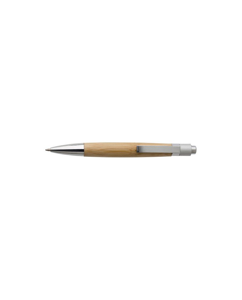 Penna a sfera in bamboo, refill blu