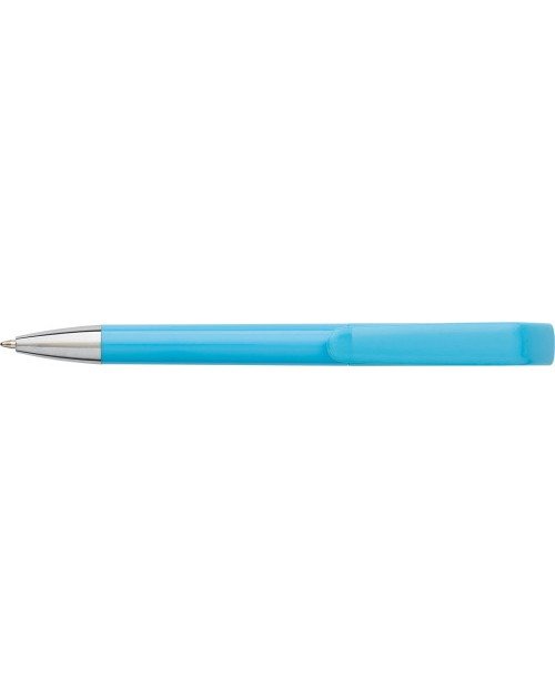 Penna a sfera geometrica in plastica, refill blu